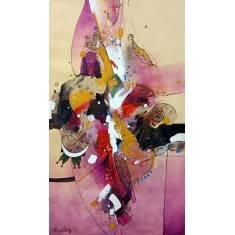 Zohaib Rind, 18 x 30 Inch, Acrylic on Canvas, Abstract Painting, AC-ZR-326